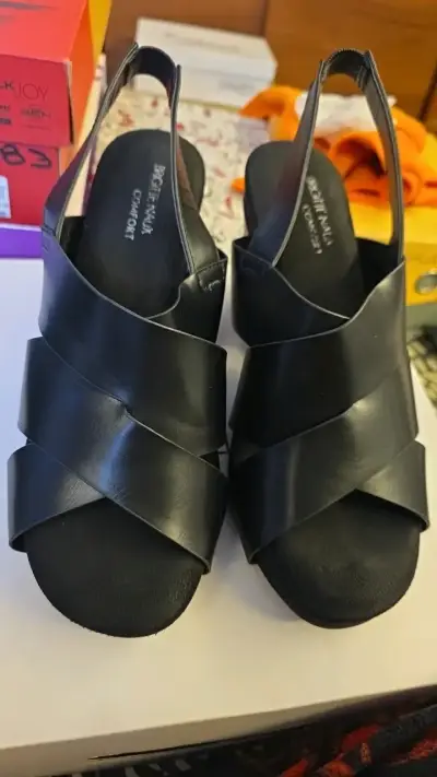 Sandalias negras Brigitte Naux Comfort - miniatura 1
