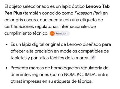 Lápiz Óptico Lenovo Tab Pen Plus Gris - miniatura 1