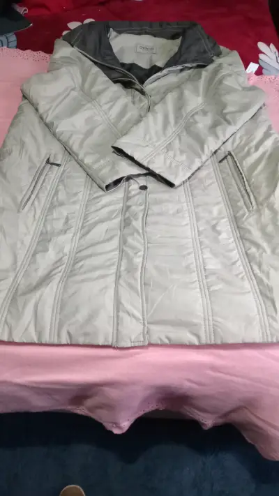 Abrigo largo gris Geico Outdoor para mujer - miniatura 2