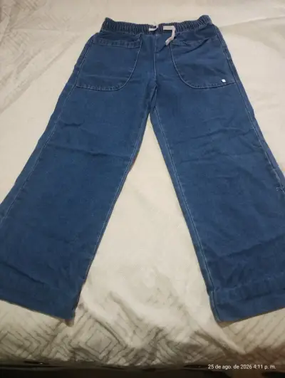 Pantalones de mezclilla azul para niña - miniatura 1