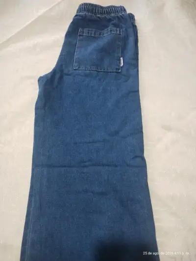 Pantalones de mezclilla azul para niña - miniatura 2