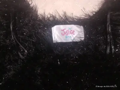 Chaleco peludo negro para niña marca Justice - miniatura 2