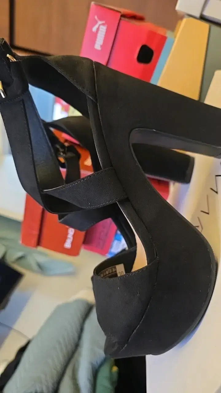 Sandalias de Tacón Alto Negras Elegantes - 4