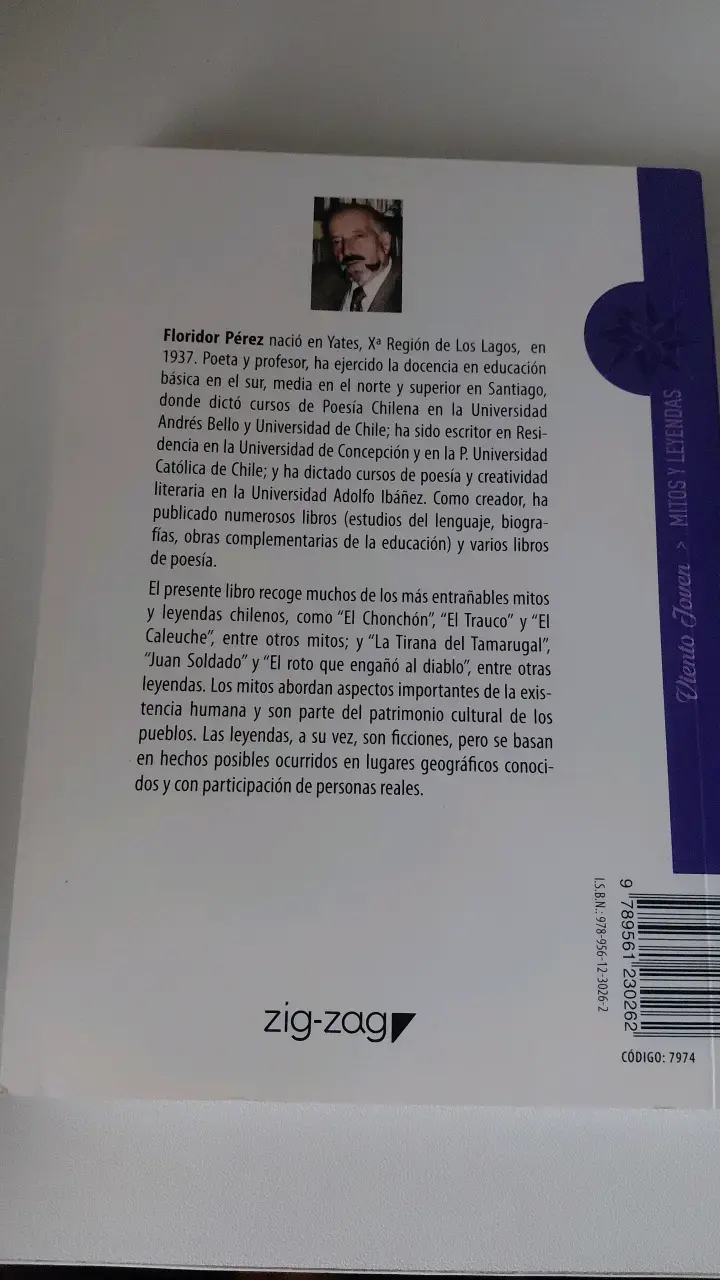 Libro Mitos y Leyendas de Chile por Floridor Pérez - 2