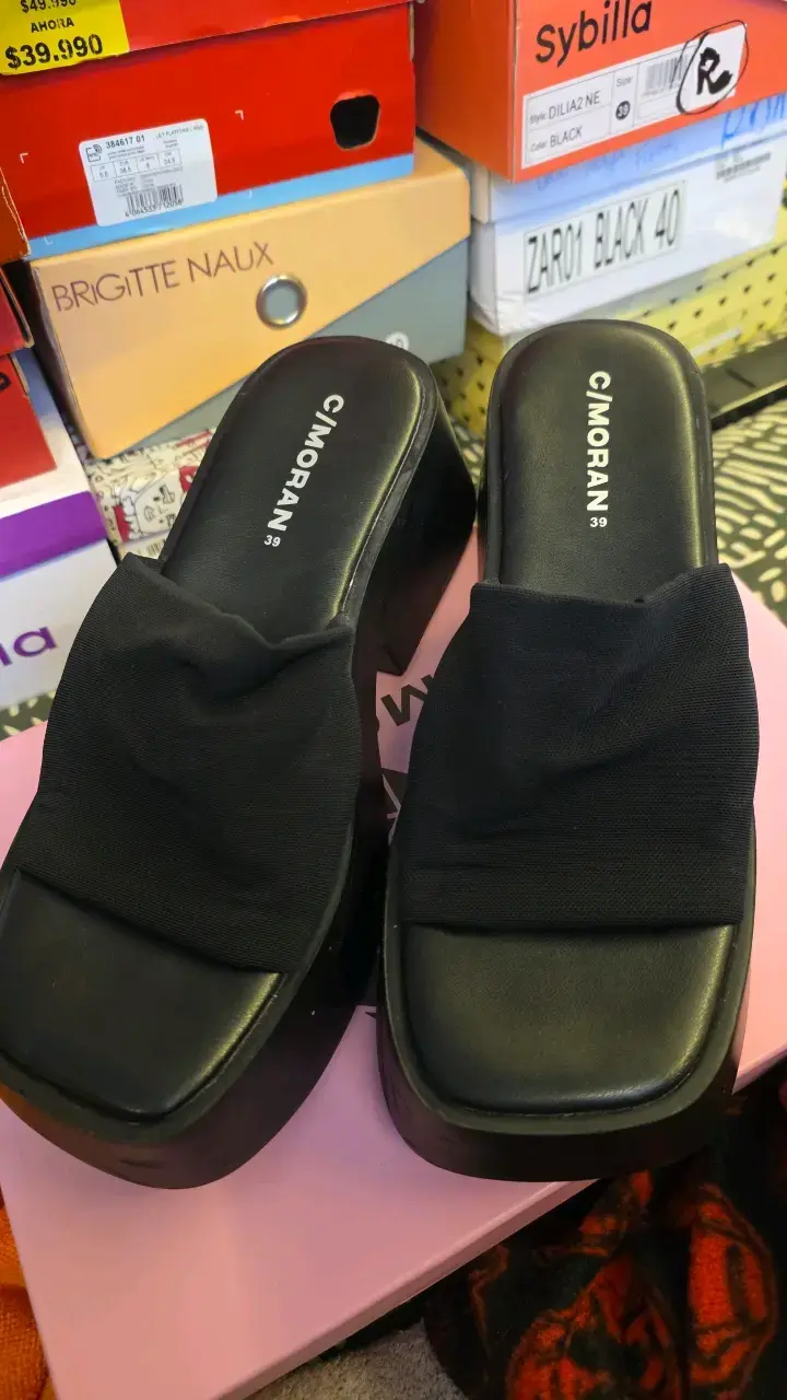 Sandalias negras de plataforma C/moran - 2