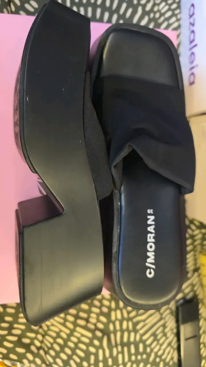 Sandalias negras de plataforma C/moran - 5