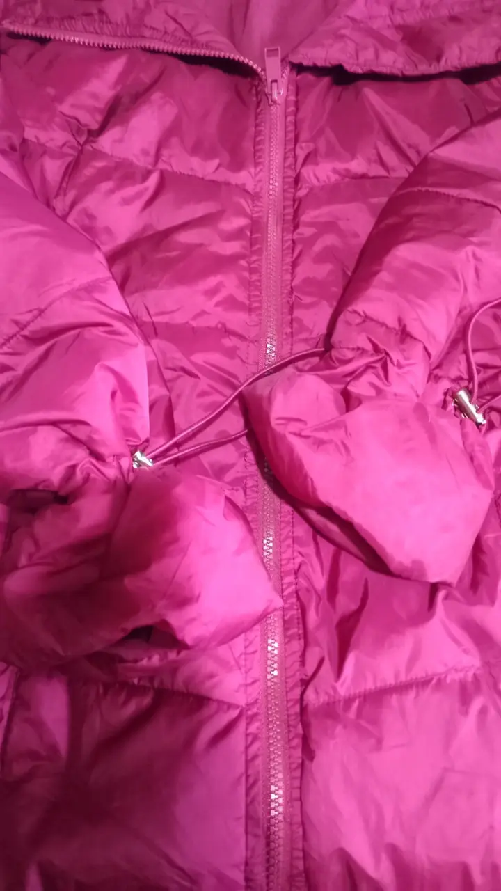 Chaqueta acolchada fucsia para mujer talla XL - 2