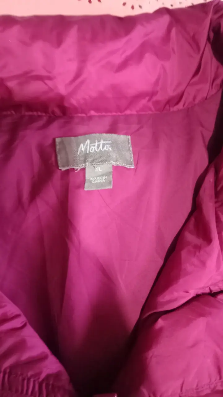 Chaqueta acolchada fucsia para mujer talla XL - 3