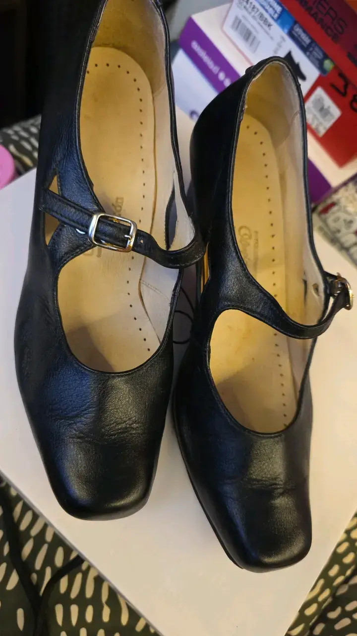 Zapatos de Tacón Negro con Hebilla de cueca - 2