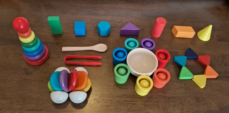 Set de Juguetes Educativos de Madera Montessori - 1