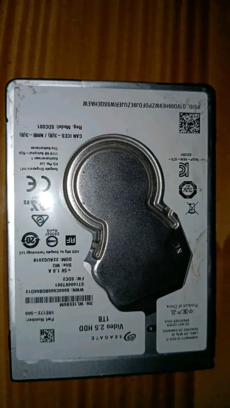 Disco Duro Seagate 2.5'' 1TB para Video