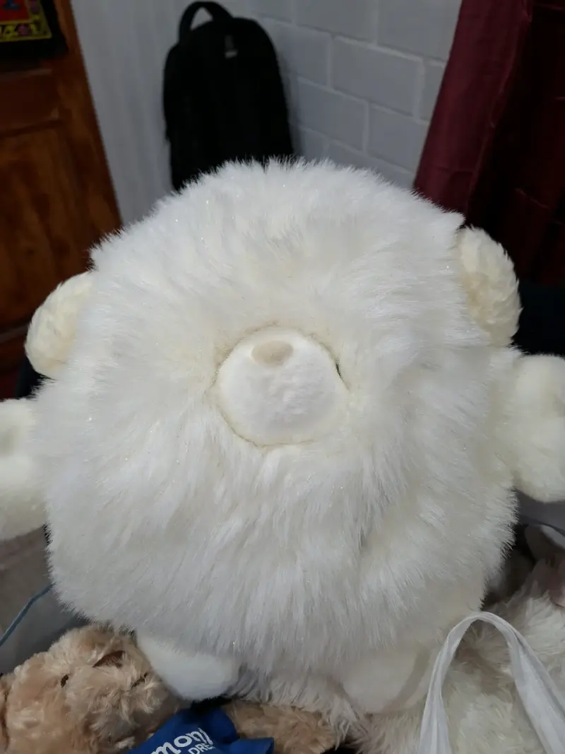 Peluche redondo blanco suave - 1