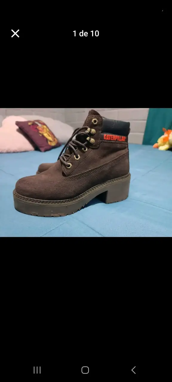 Botas Caterpillar de cuero marrón para mujer - 2