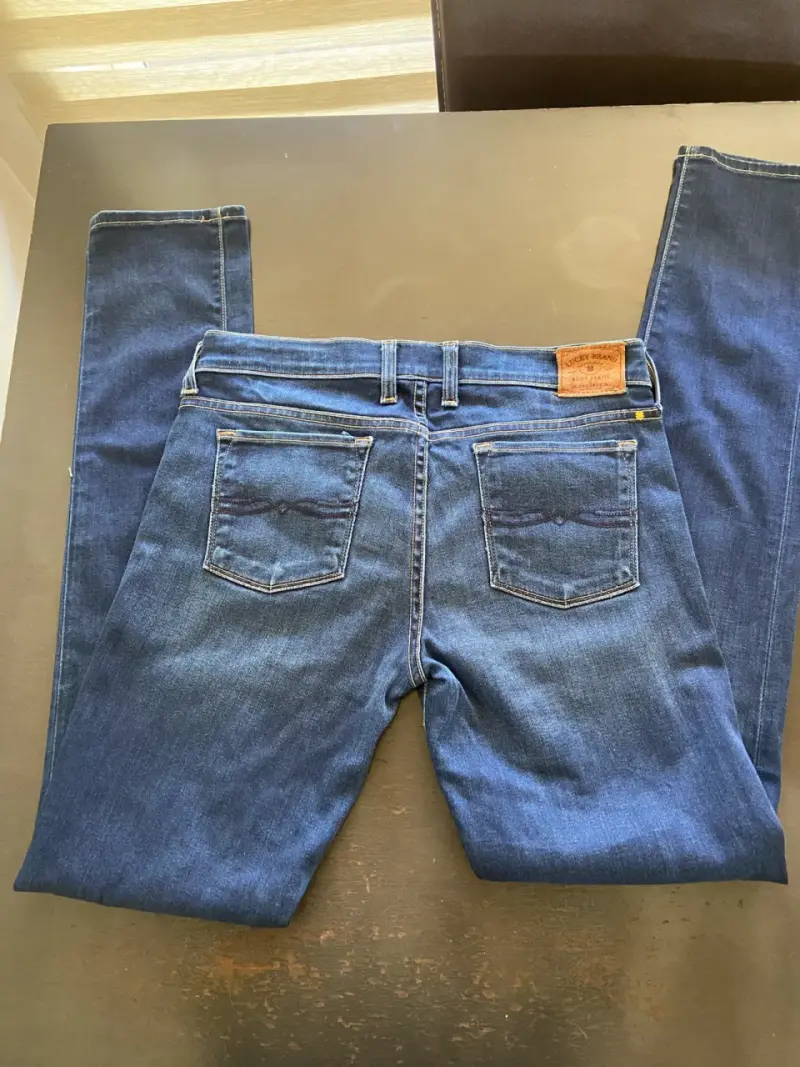 Jeans ajustados azul oscuro para mujer - 3