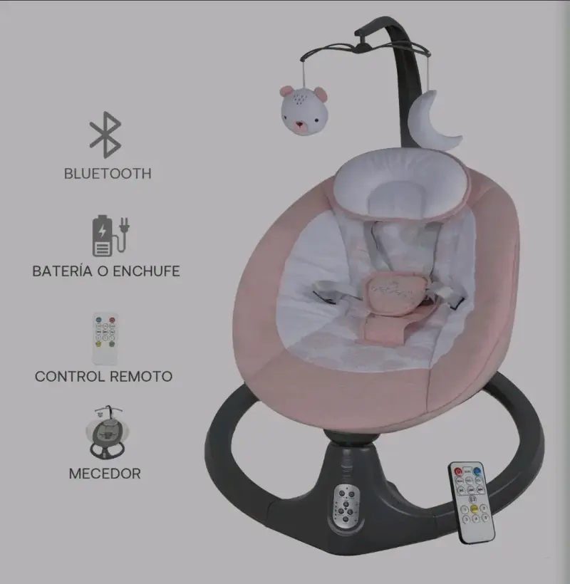 Silla mecedora para bebé con Bluetooth y control remoto - 1