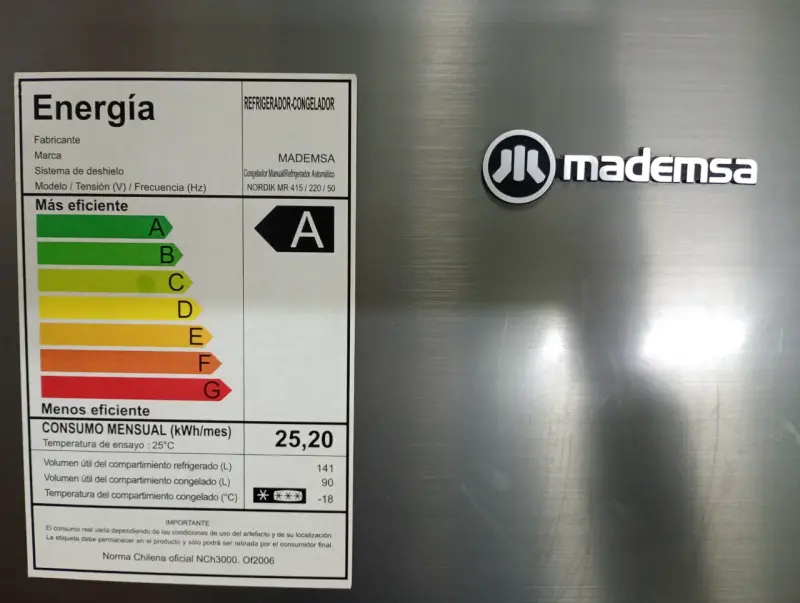 Refrigerador Mademsa de acero inoxidable - 3