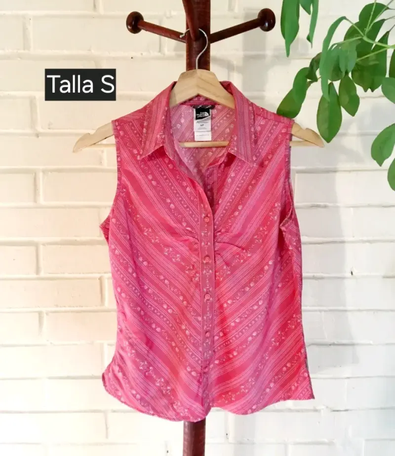 Blusa sin mangas rosa talla S Marca The North Face - 1