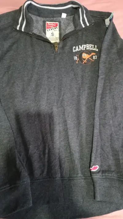 Polerón gris con cierre Campbell 1987 - miniatura 1