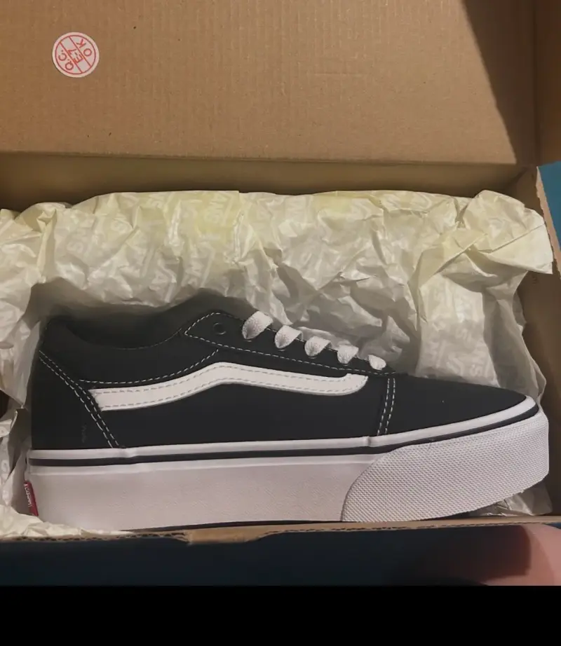 Zapatillas Vans n34 Ward Platform negras y blancas - 2
