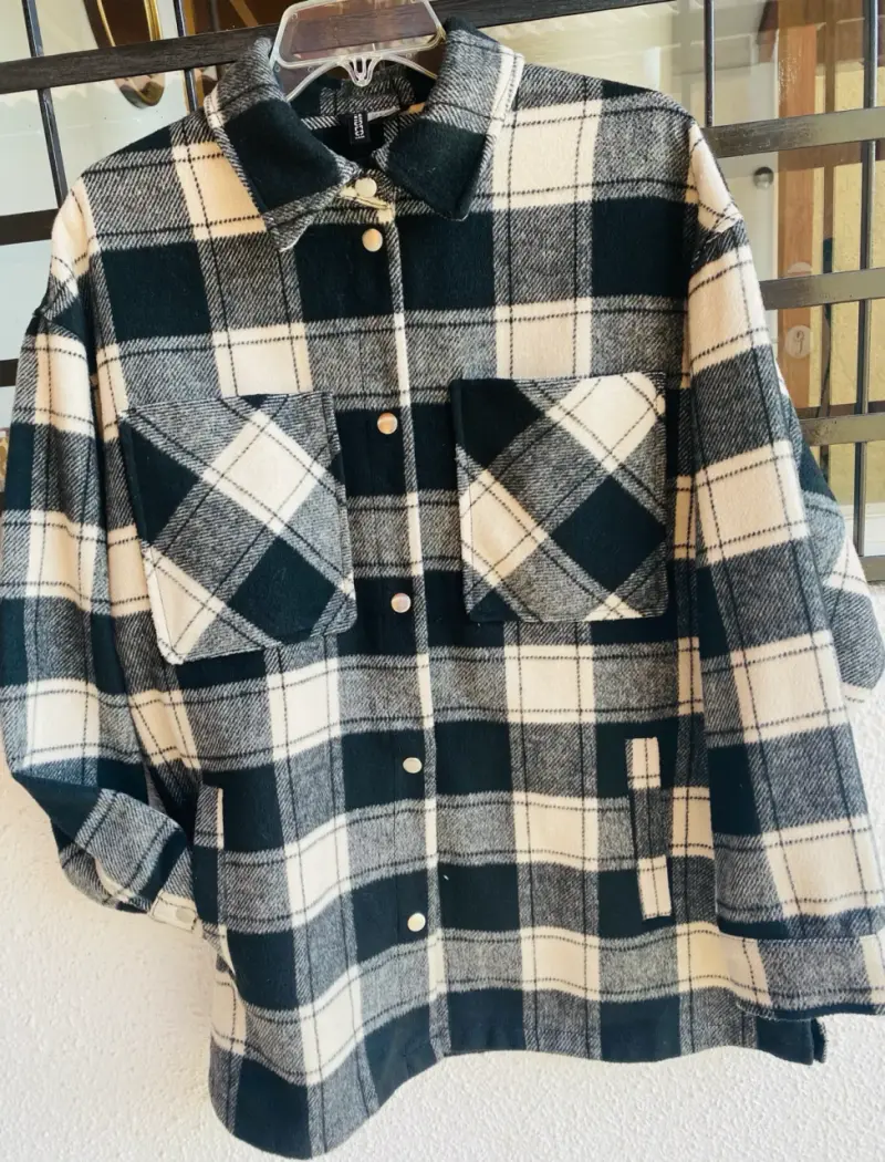 Chaqueta de cuadros H&M talla S - 1