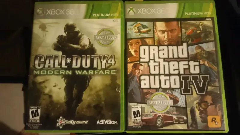 Juegos Xbox 360 Call of Duty 4 y GTA IV