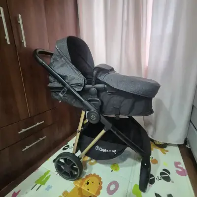 Coche de bebé Bebesit Cosmo 3 en 1 gris - miniatura 2