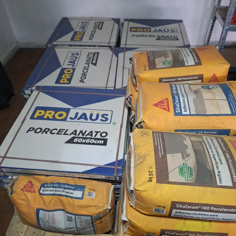 Porcelanato Pro Jaus 60x60 cm con Adhesivo SikaCe - 1