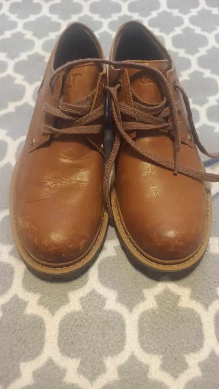 Zapatos de cuero marrón CAT para hombre - 1