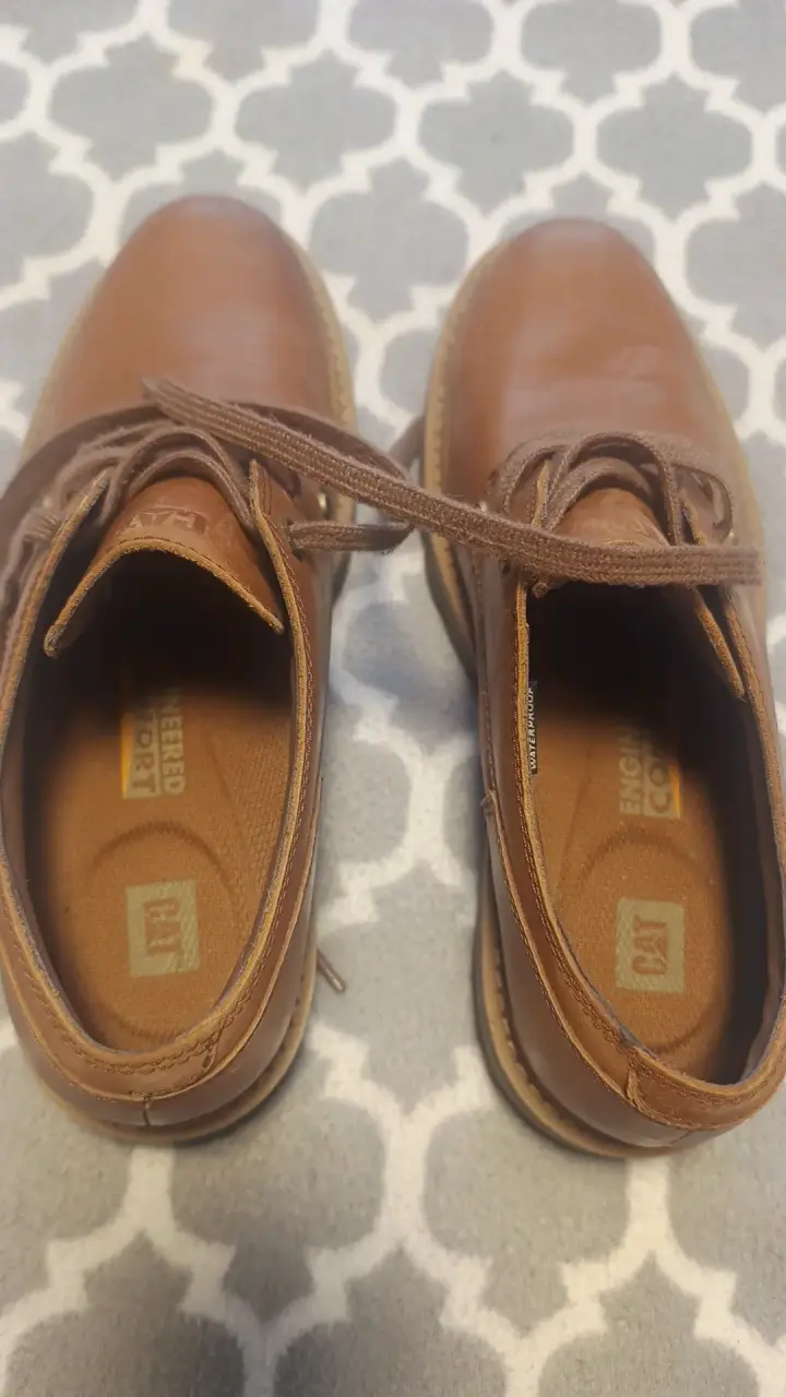 Zapatos de cuero marrón CAT para hombre - 2