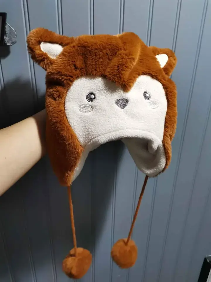 Gorro infantil de peluche Pillin con orejas