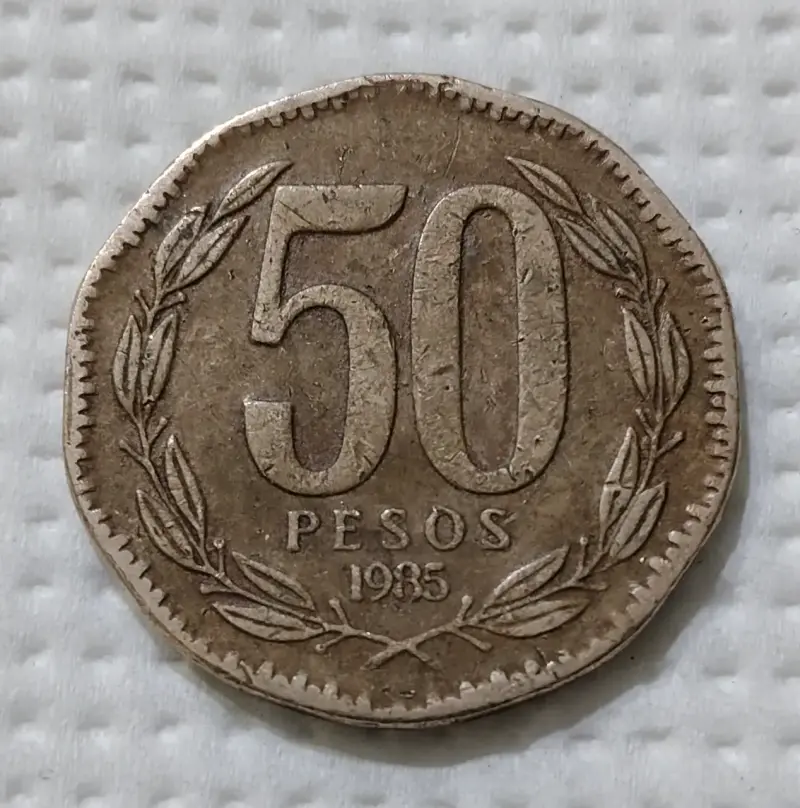 Moneda chilena de 50 pesos de 1985 - 3
