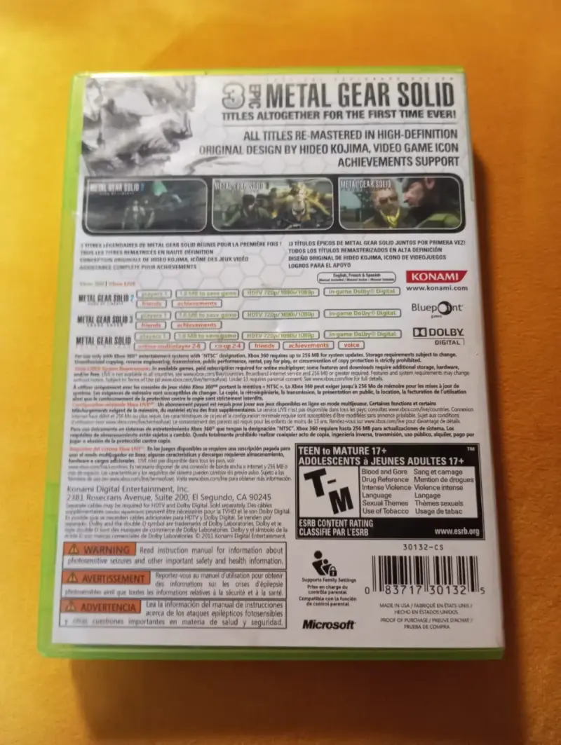 Metal Gear Solid HD Collection – Xbox 360 (Origina - 2