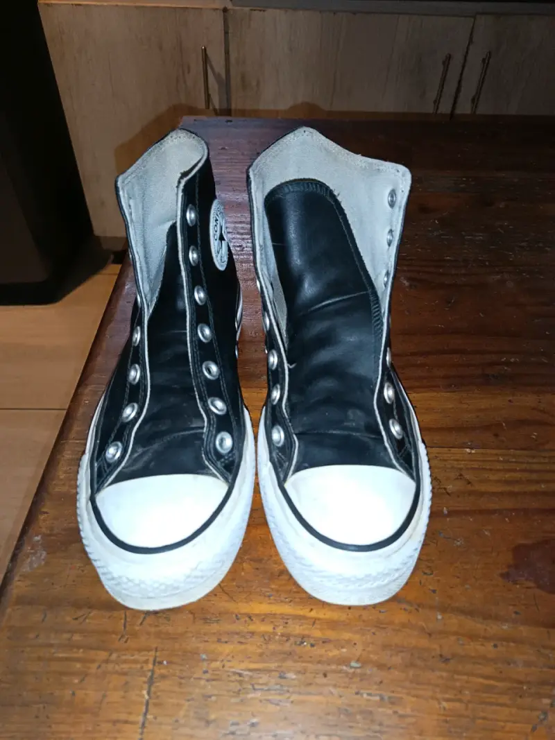 Zapatillas Converse All Star negras sin cordones - 6