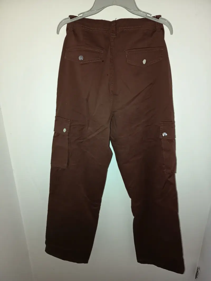 Pantalones cargo Burdeo oscuro - 2