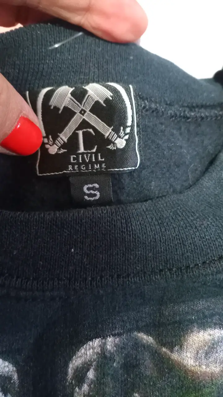 Polerón negro con diseño gráfico Civil Regime - 2