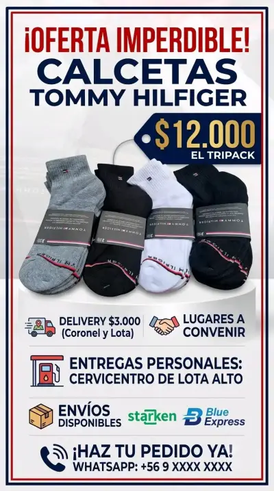 Calcetas Tommy Hilfiger Tripack Oferta - miniatura 1