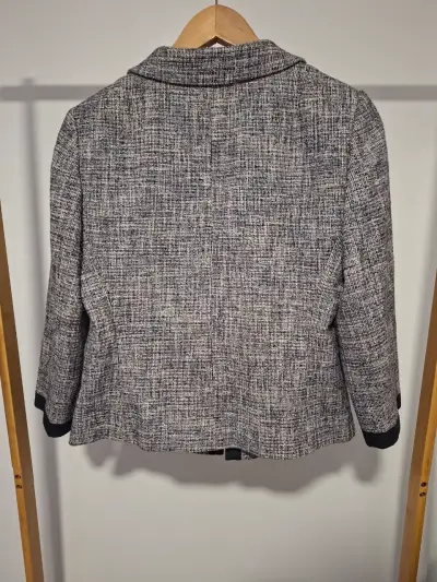 Blazer de mujer DKNY gris con negro talla 8 - miniatura 4