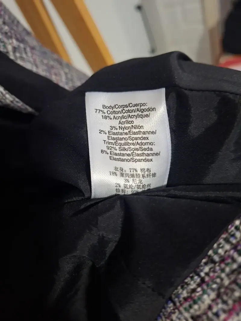 Blazer de mujer DKNY gris con negro talla 8 - 5