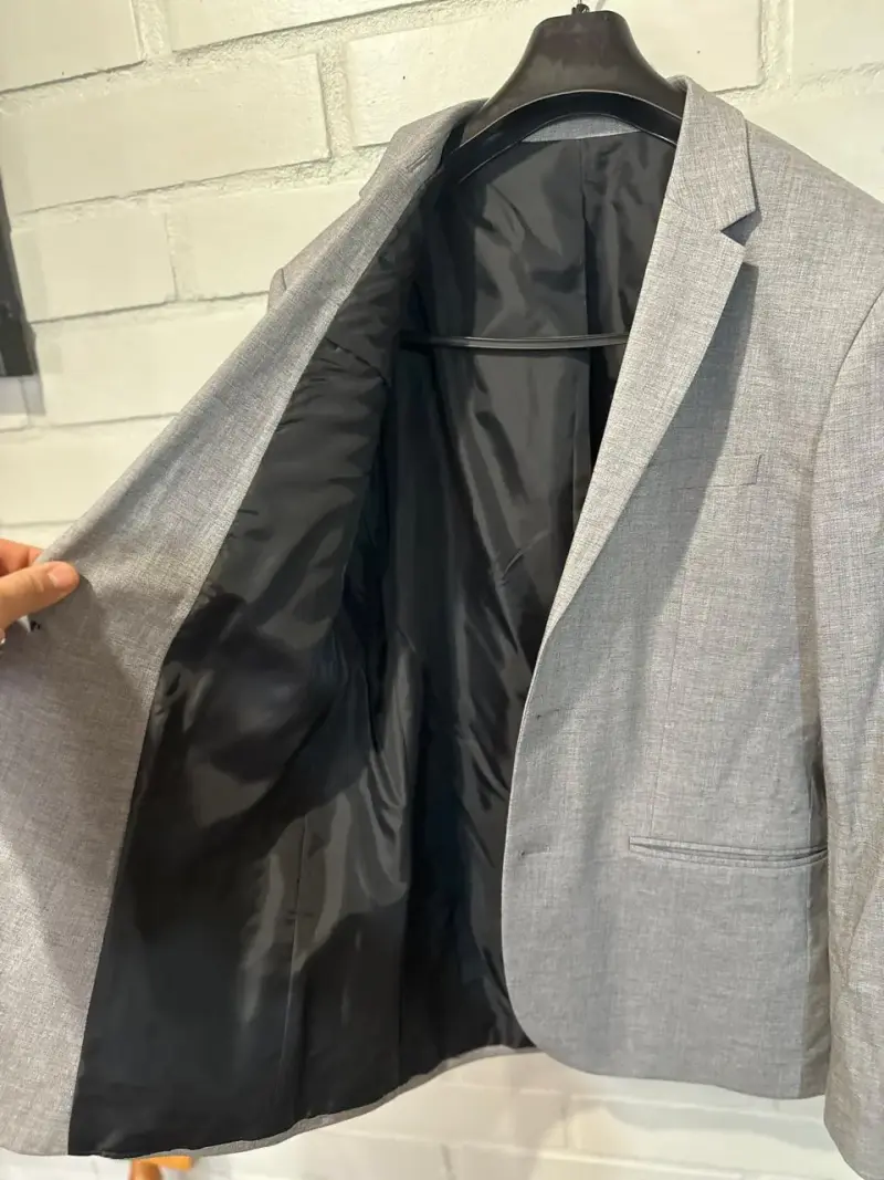 Blazer gris para hombre corte slim - 2