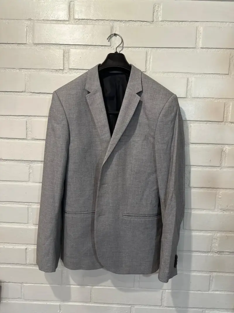 Blazer gris para hombre corte slim - 4