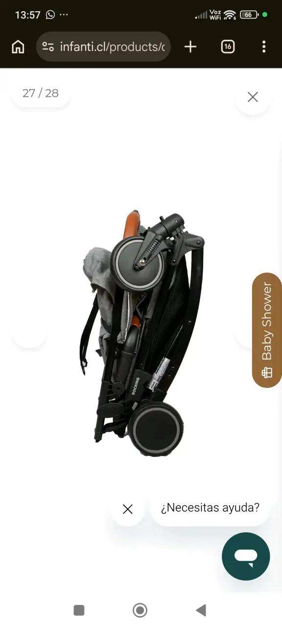 Coche compacto Infanti Rocking gris - 3