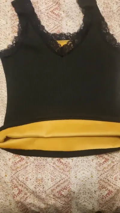 Top negro con encaje para mujer talla XL - miniatura 2