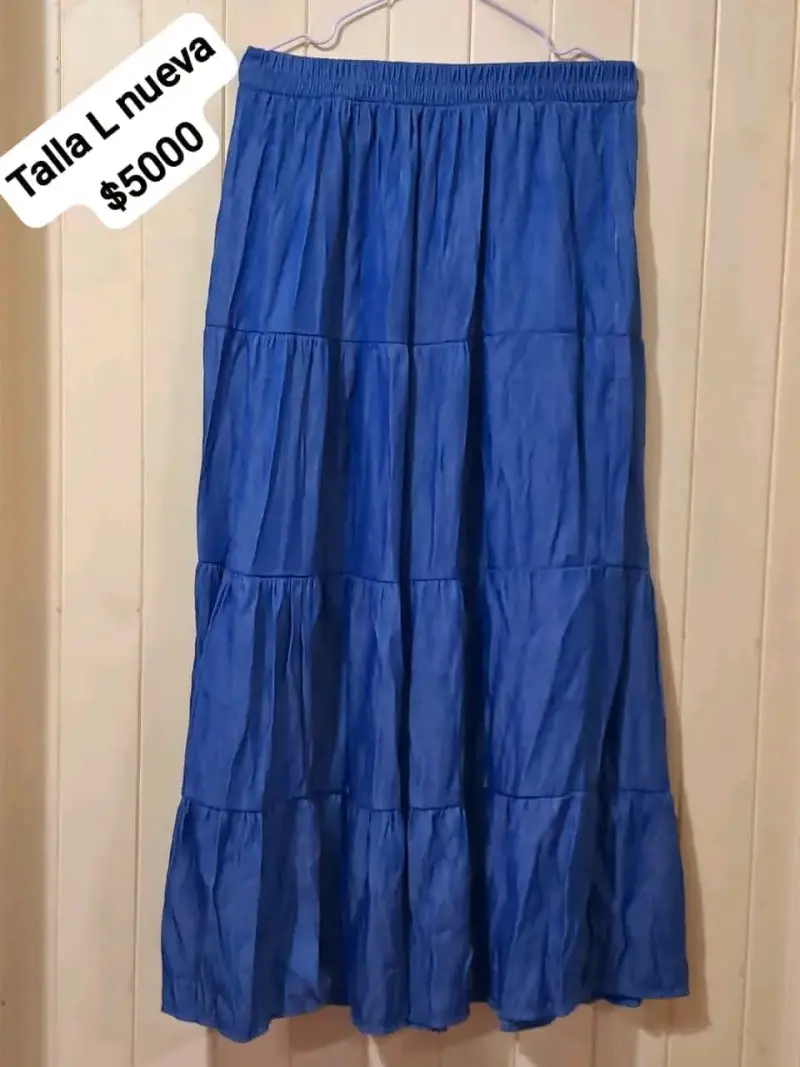 Falda larga azul talla L aspecto nueva