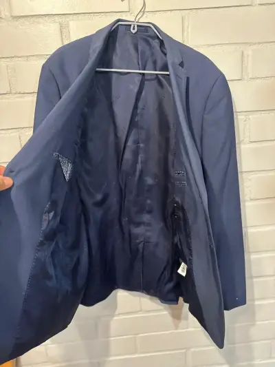 Blazer azul slim fit para hombre Talla 50 - miniatura 2