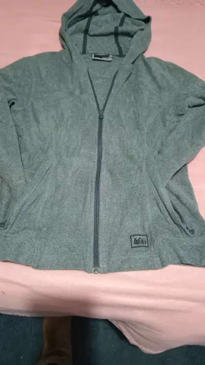 Chaqueta con capucha REI gris para mujer - miniatura 2