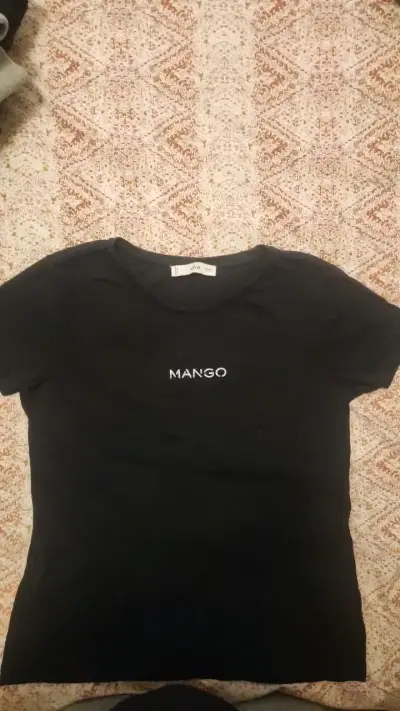 Polera negra de mujer Mango talla S - miniatura 1