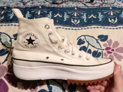 Zapatillas Converse All Star blancas de lona - miniatura 4