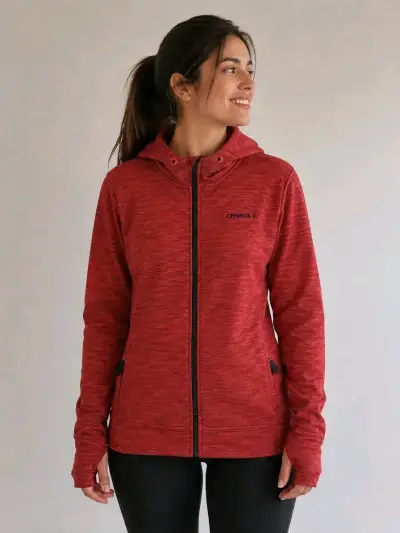 Chaqueta deportiva roja O'Neill con capucha - miniatura 1