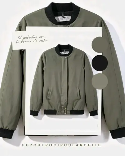 Chaqueta bomber verde oliva unisex - miniatura 1