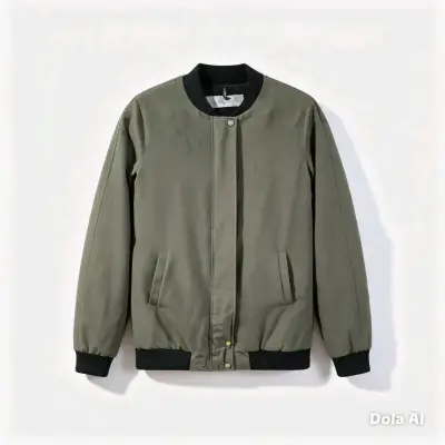 Chaqueta bomber verde oliva unisex - miniatura 2